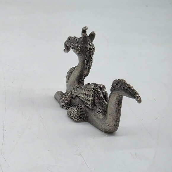 Vintage 1981 Spoontiques Pewter Dragon Figurine Intricate Detailing Textured 1.5 - Picture 5 of 8